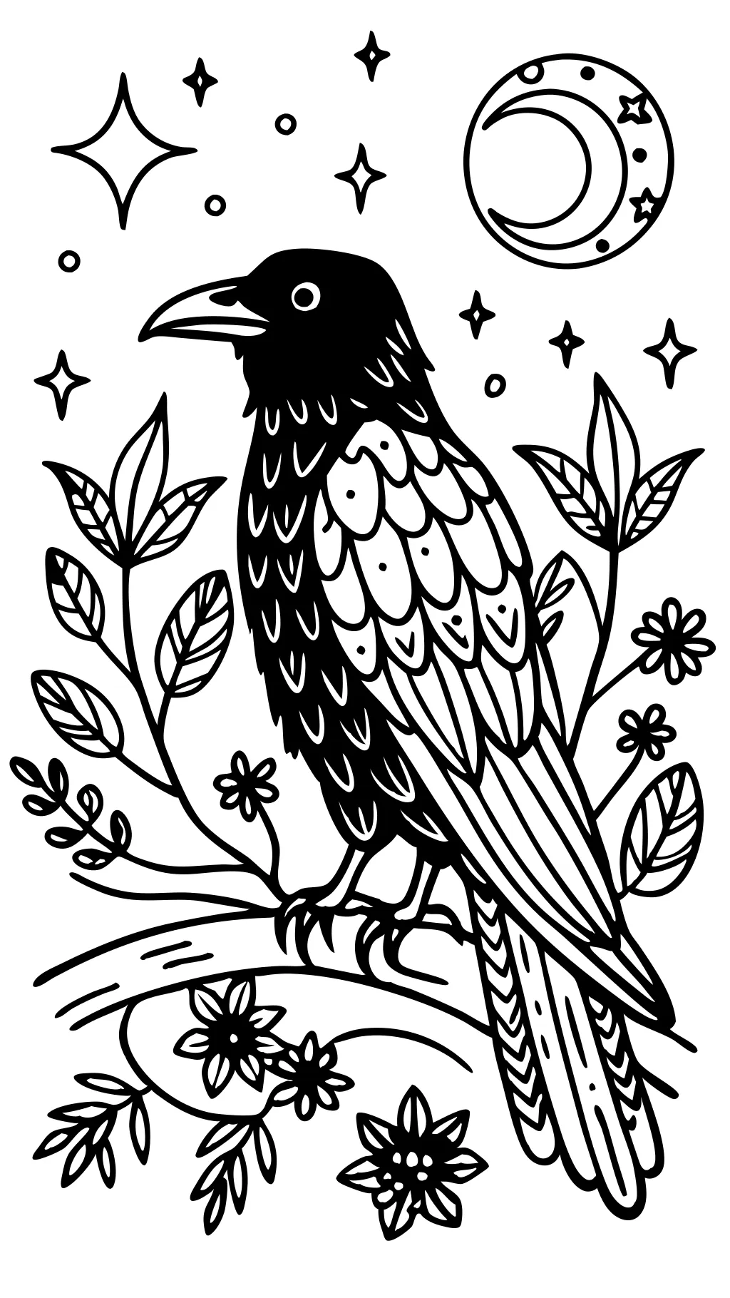 Páginas para colorear Raven